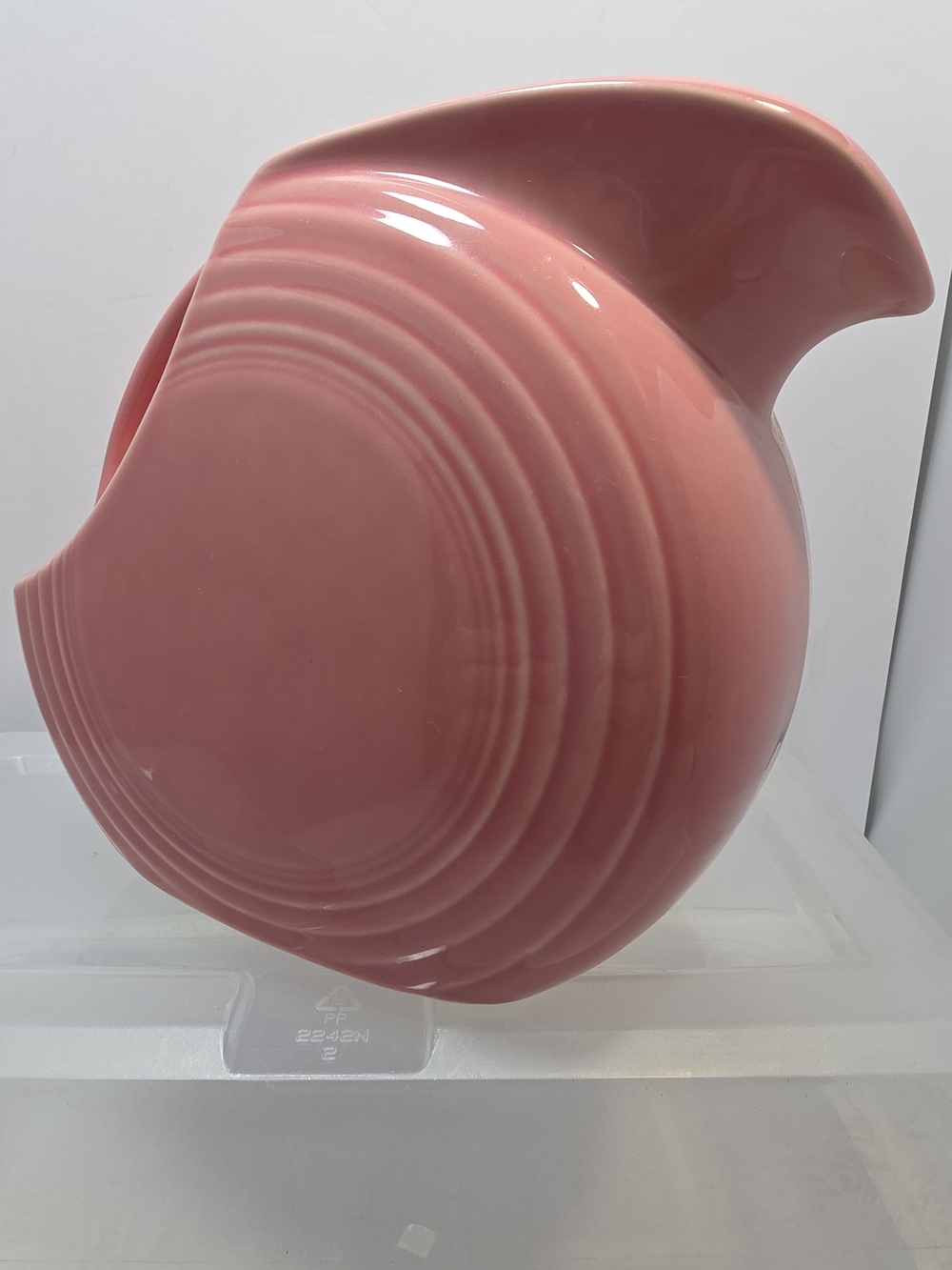 Homer Laughlin Fiesta Classic Rose Disc Pitcher 64 Oz Retired Art Deco